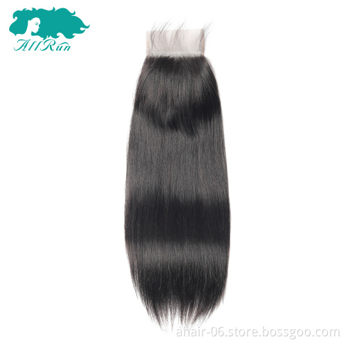 10A Nature Color 4*4 Lace Closure Straight/Body Wave In Stock ,10-20 Inch,100% Human Hair,Very Hot Sell